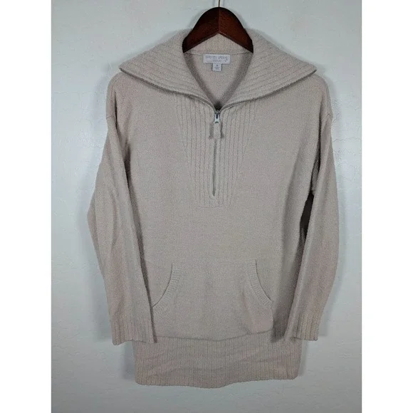 Barefoot Dreams Sweater Women Medium Cozy Chic Lite 1/4 Zip Pullover Tunic - Picture 1 of 12